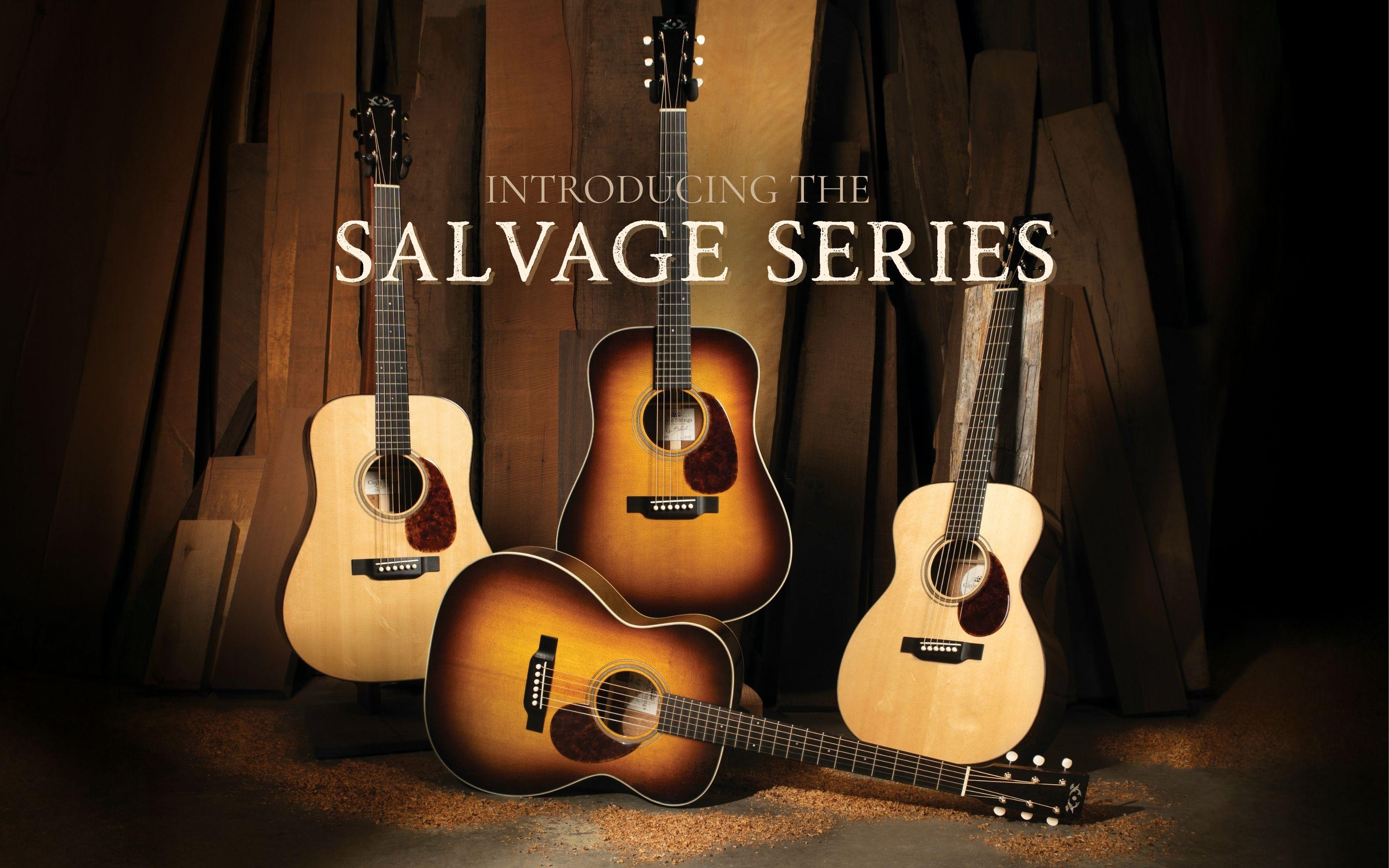 4 acoustic guitars from salvage series