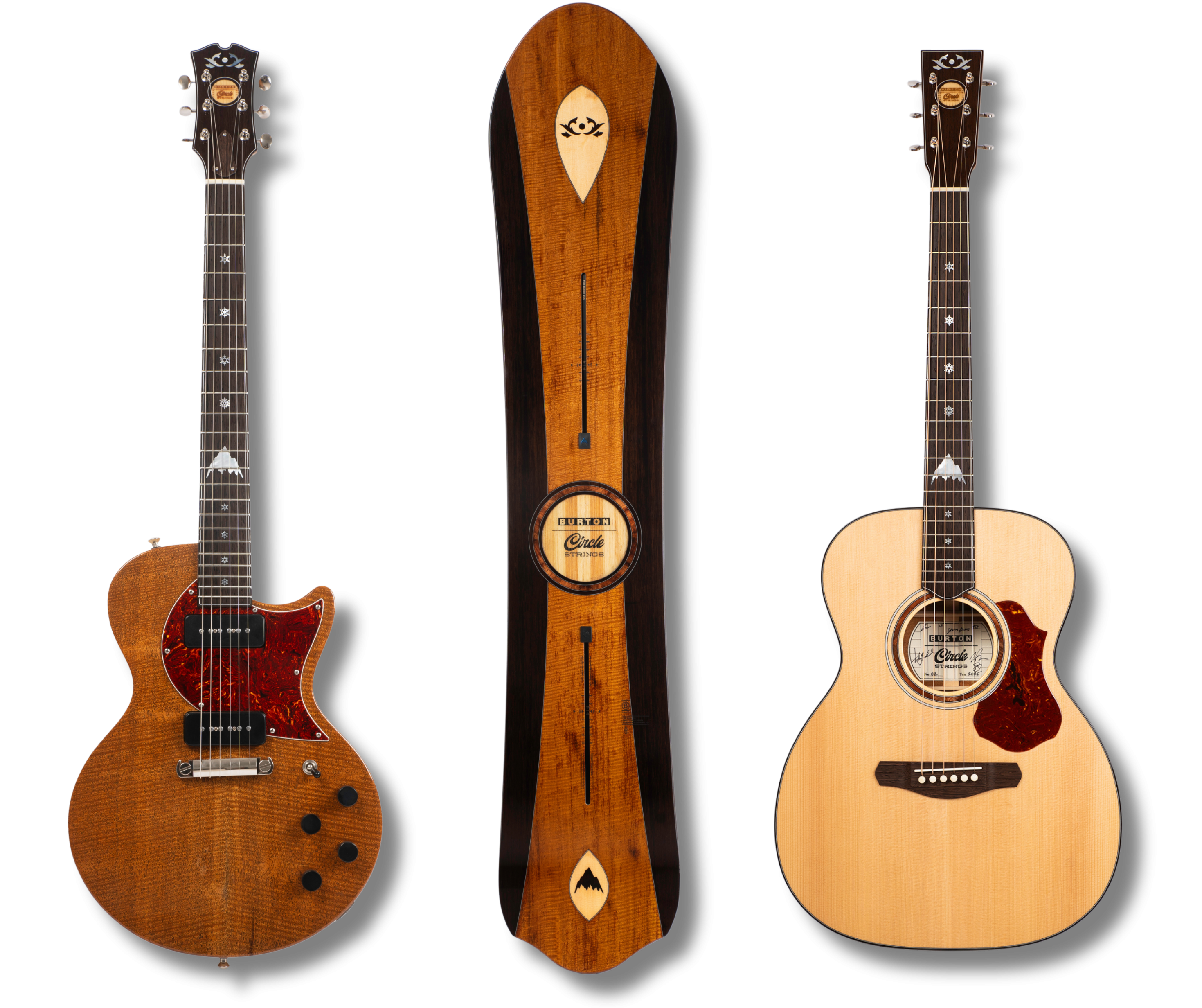 the complete set of the limited burton and circle strings collab