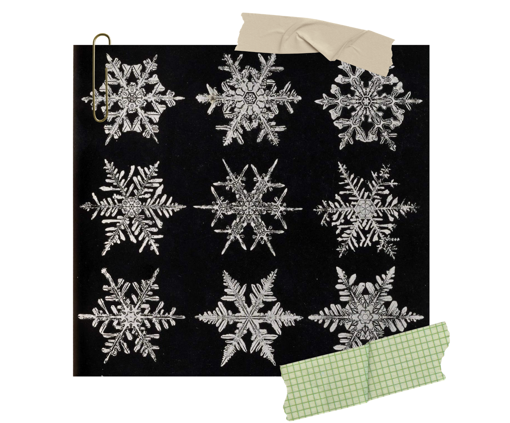 snowflake, collage